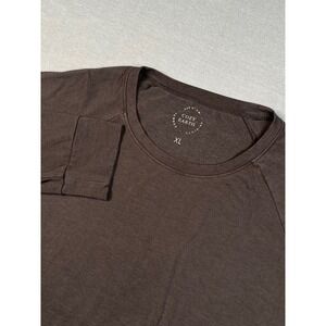 Cozy Earth Premium Long Sleeve Crew Neck Shirt Brown XL Bamboo‎ Casual Comfort